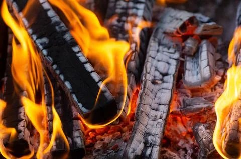 Coals for grilling Stock Photos