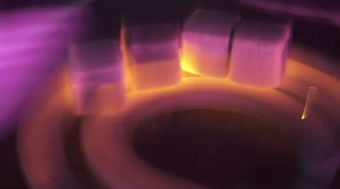 Coals for hookah flare up close-up Stock Footage 64308890