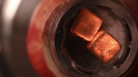 Coals for a hookah pipe heating. Hookah on pomegranate Video stock 150400127