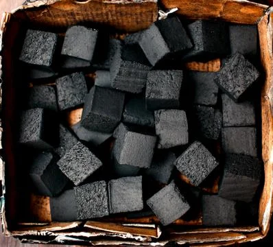 Coals for igniting hookah. Stock Photos