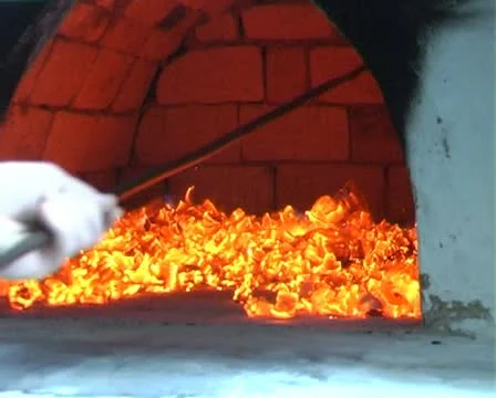 Coals in the stove Stockbeeldmateriaal 10793898