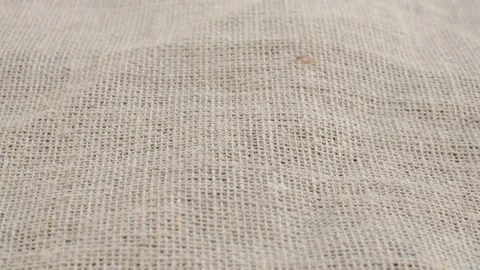 Coarse burlap of rare weave Stock Footage 141601099