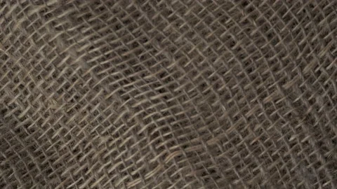 The coarse canvas fabric rotates smoothly Stock Footage 130633973