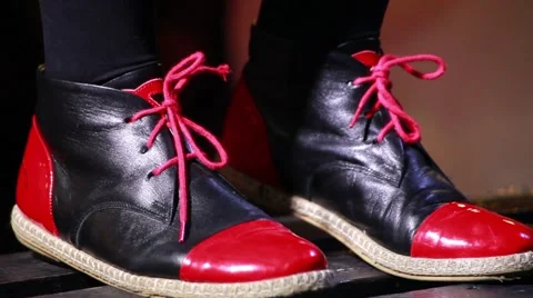 Coarsely funny dancing shoes with the drunk effect Stock Footage 51580464