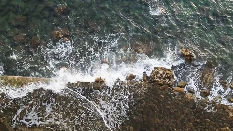 Coast of the Adriatic Sea, top view Stock Footage 80911882
