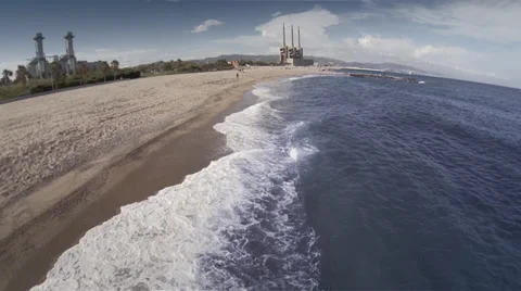 Coast aerial view Stock Footage 39376485