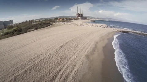 Coast aerial view Stock Footage 39376690
