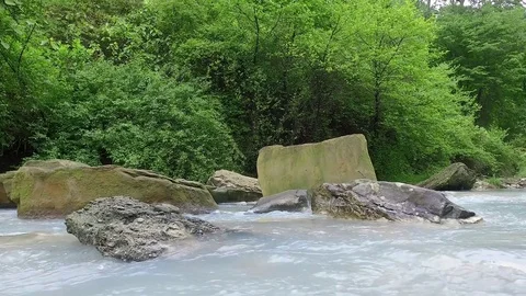 Coast of the Agura river Stock Footage 69723685