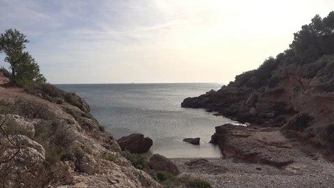 The coast in ametlla de mar of the darned coast Stock Footage 101218387