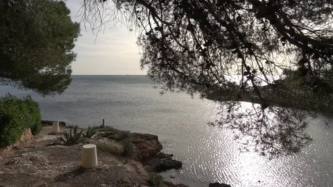 The coast in ametlla in the mediterranean sea Stock Footage 101091653