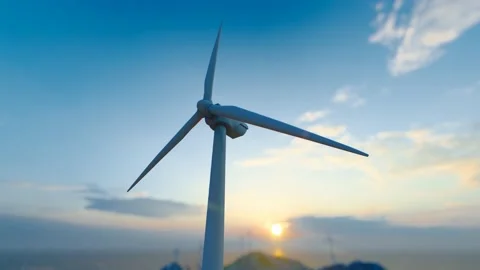 Coast and Mountain Wind Power Stock Footage 231837523