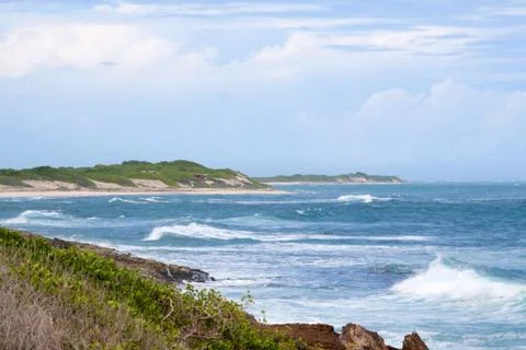 Coast of Barbuda Stock Photos