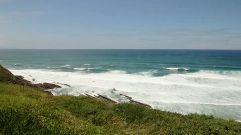 Coast on the Bay of Biscay Stock Footage 11797066