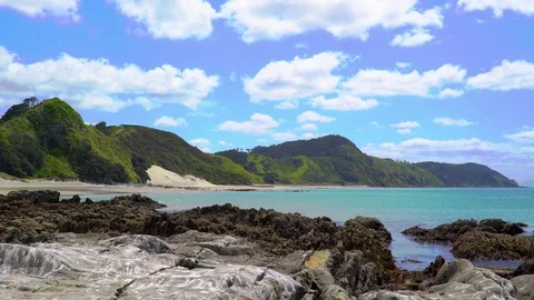 Coast with beach Stock Footage 85425991