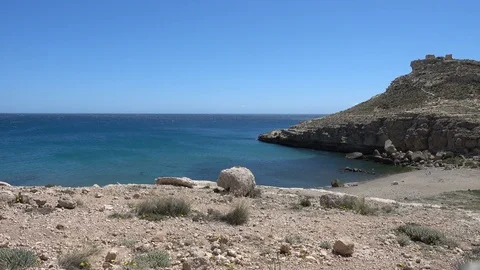 The coast in the blacks of almeria Stock Footage 90167900