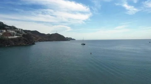 From the coast to a boat Video stock 63747804