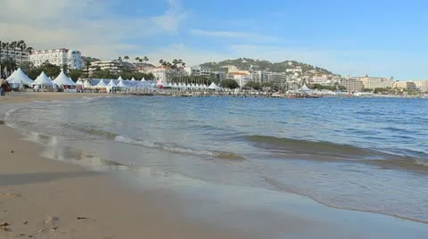 Coast in Cannes. Stock Footage
