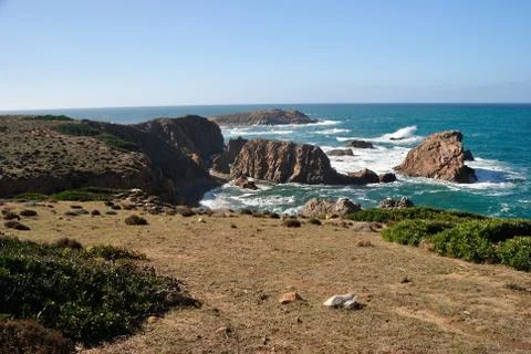 Coast of Capo Pecora Stock Photos