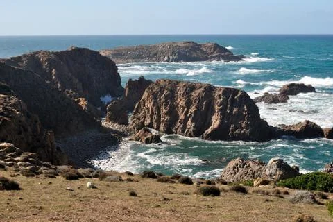 Coast of Capo Pecora Stock Photos