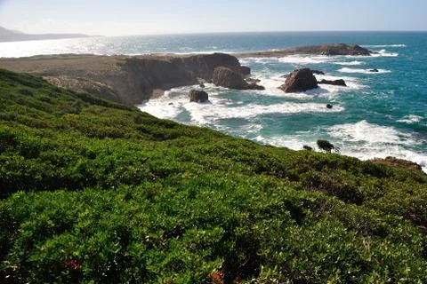 Coast of Capo Pecora Stock Photos