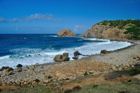 Coast of Capo Pecora Foto stock