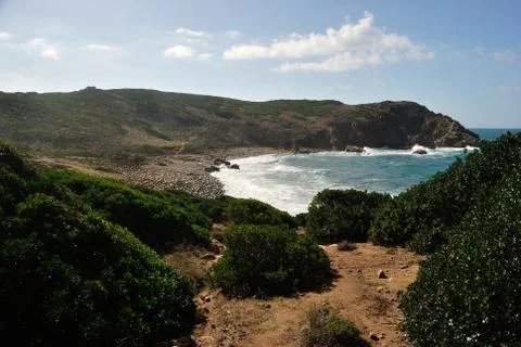 Coast of Capo Pecora Stock Photos
