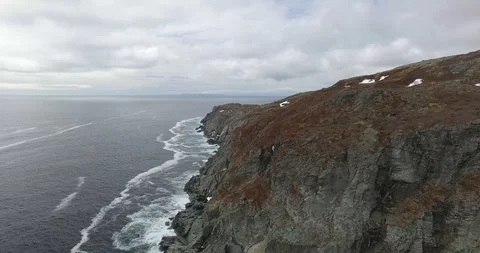 COAST CLIFF BY DRONE Stock Footage 90759064