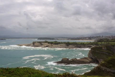 Coast on a cloudy day Stock-Fotos