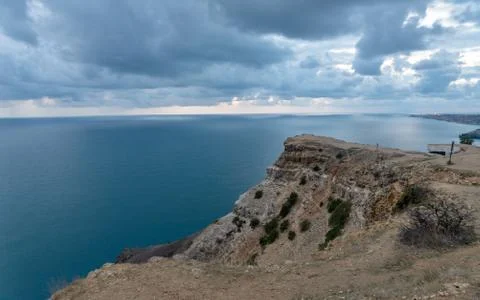 Coast of Crimea, Black Sea, beautiful landscape. Stock Photos