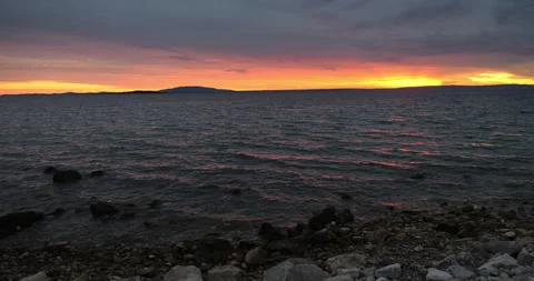 Coast at dusk in slow motion Stock Footage 249055074