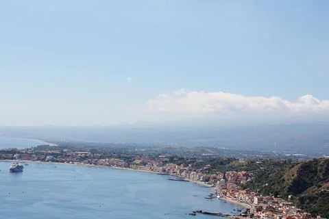 Coast of eastern Sicily Stock Photos
