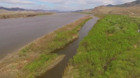 Coast of the great  river Stock Footage 103530373