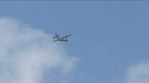 Coast Guard Airplane Stock Footage