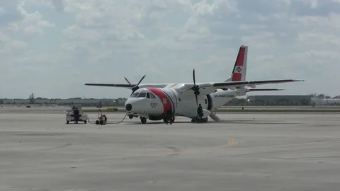 Coast Guard airplane Stock Footage 101492034