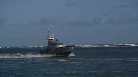 Coast Guard Boat 库存影片 849428