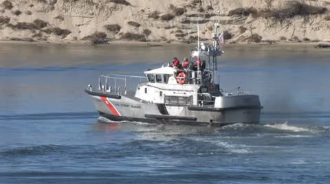 Coast Guard Boat Stock Footage 8907247