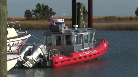Coast Guard boat Stock Footage 64183387