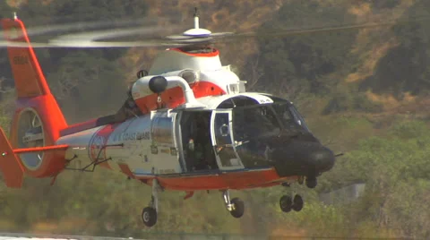 Coast Guard Helicopter up close Stock-Footage 913524