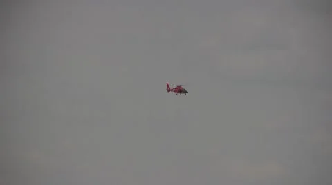 Coast Guard helicopter Stock Footage 8846374