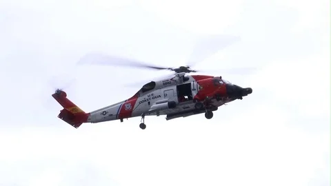 Coast Guard Helicopter Stockbeeldmateriaal 82517408