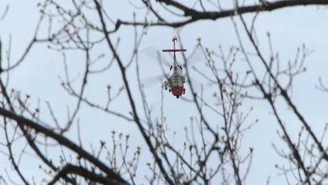 Coast Guard Helicopter Video stock 86276550
