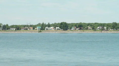 Coast Guard Hydrofoil through frame Stock Footage 727196