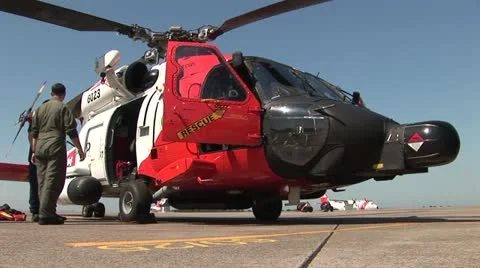 A Coast Guard Jayhawk helicopter Video stock 12591845
