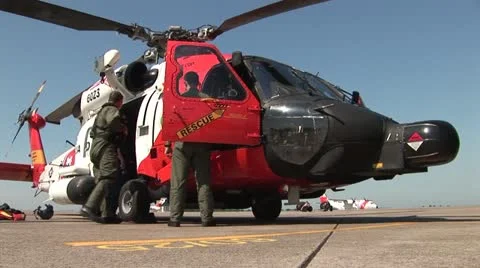 Coast Guard Jayhawk helicopter Video stock 12594026