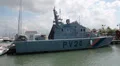 Coast guard military ships is in the harbor village of Latchi. Cyprus HD Footage