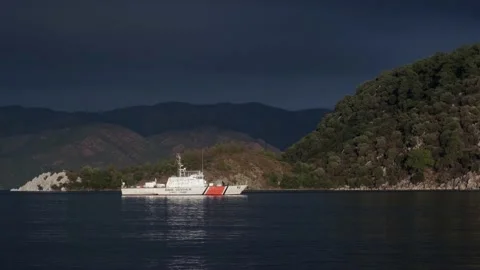 Coast guard ship Stock Footage 226941006