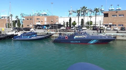 Coast guard of Spanish Customs Stock Footage 120712422