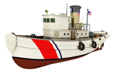 Coast Guard Tug Stock Illustration