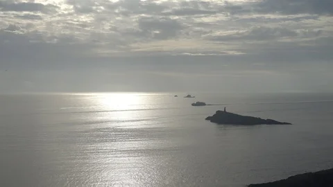 The coast of Ibiza a clear day Video stock 99186520