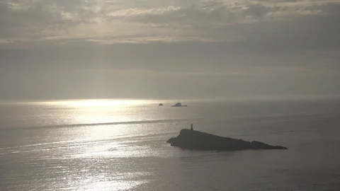 The coast of Ibiza a clear day Stock Footage 99191124